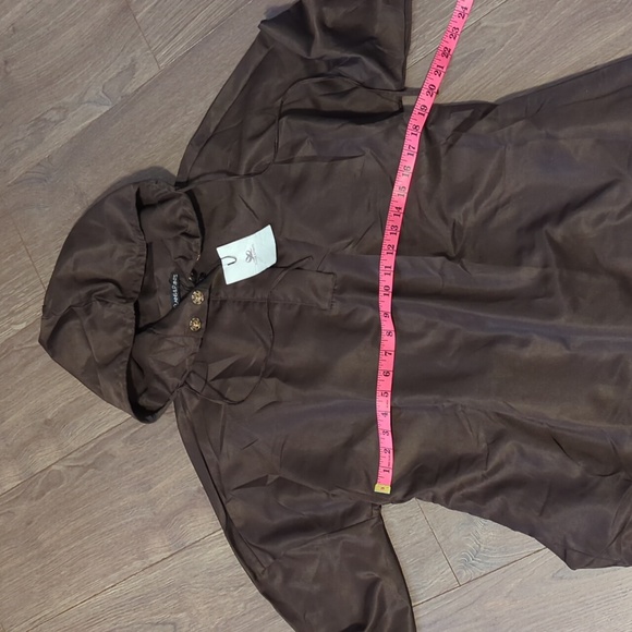 PLAINS & PRINTS | Light pullover wind jacket Spring coat, Medium, belted, brown - Picture 7 of 8